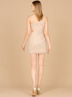 Faux One Shoulder Fringe Cocktail Dress - By Baano