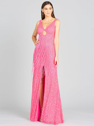 Regan Fringe Sequin Dress