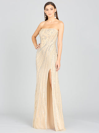 Freddy Strapless Beaded Gown - By Baano