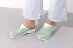 Pandora III by LEON- Women’s Leather Clogs- Gel Insole & Perforated Leather for Breathability