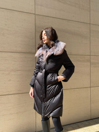 Léa Genuine Silver Fox Down Fill Puff Parka - By Baano