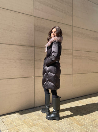 Léa Genuine Silver Fox Down Fill Puff Parka - By Baano