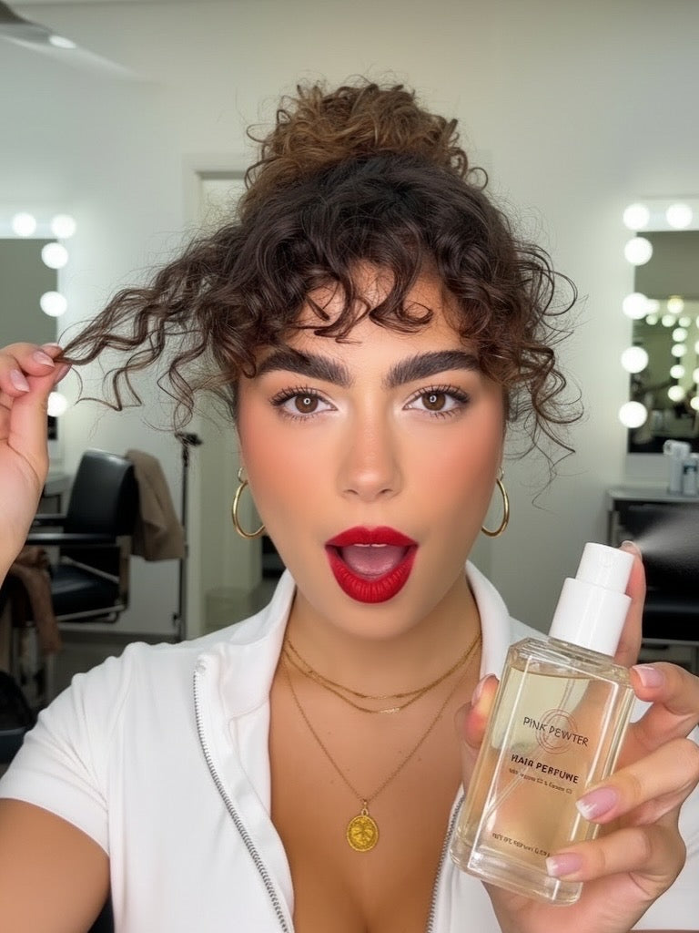 Hair Perfume Spray with Argan & Castor Oil – Long-Lasting Fragrance for Fresh, Shiny Hair – Lightweight, Non-Greasy Hair Mist – 3.4 fl oz (Honeysuckle)