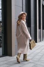 Emily Classic Wool Blend Overcoat in Ivory