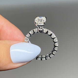 2.5ct Elongated Cushion Cut Eternity Engagement Ring Ring Deluxe Fine Jewelry