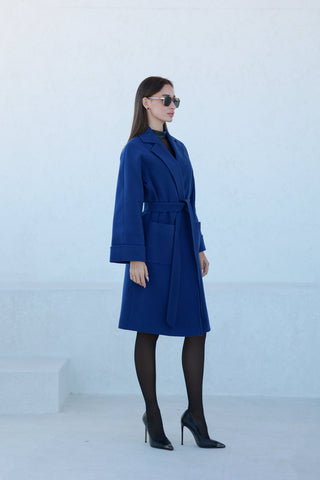 Classic Wraparound Cashmere Blend Overcoat