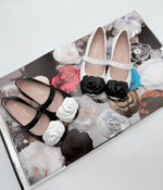 Camille- White/Black Leather Mary Jane Shoes