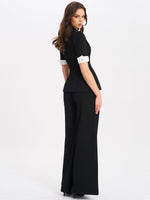 Aleeza Black Wide Leg Suit Pants Miss Circle