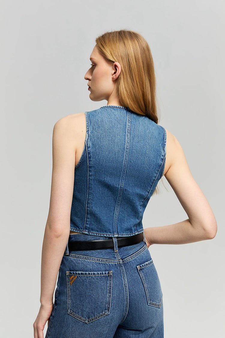 Blue Horizon Denim Vest HJ903