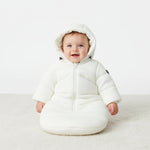 Pramie Ivory Knit Baby Snowsuit 3M–9M | Cozy Winter Bunting for Infants