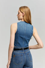 Blue Horizon Denim Vest HJ903 Hey Joanie