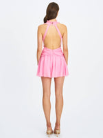 Odelle Tulip Pink Crinkle Chiffon Wrap Dress