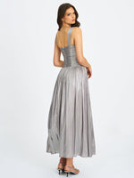 Palmer Silver Glitter Drop Waist Maxi Dress Miss Circle