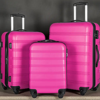 3 Piece Luggage Set Hardside Spinner Suitcase with TSA Lock 20' 24'