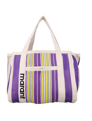 Darwen Striped Nylon Tote Bag