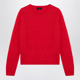 Red Sweater In Cashmere And Silk Blend