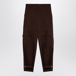 Brown Wide Cargo Trousers - By Baano