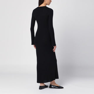 Black Ribbed Wool Dress - By Baano