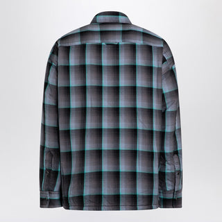 Blue Padded Shirt With Check Pattern - By Baano
