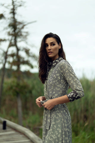 Floral combo dress