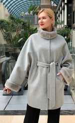Genuine Scandinavian Mink Fur Virgin Wool Coat - By Baano