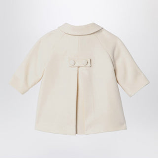 White Wool Blend Coat - By Baano