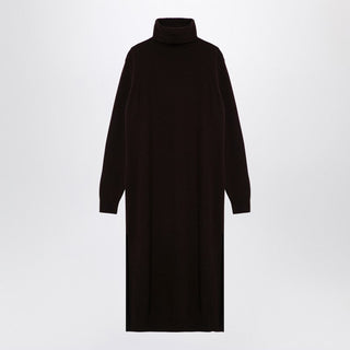 Brown Cashmere Blend Turtleneck Dress - By Baano