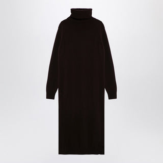 Brown Cashmere Blend Turtleneck Dress - By Baano