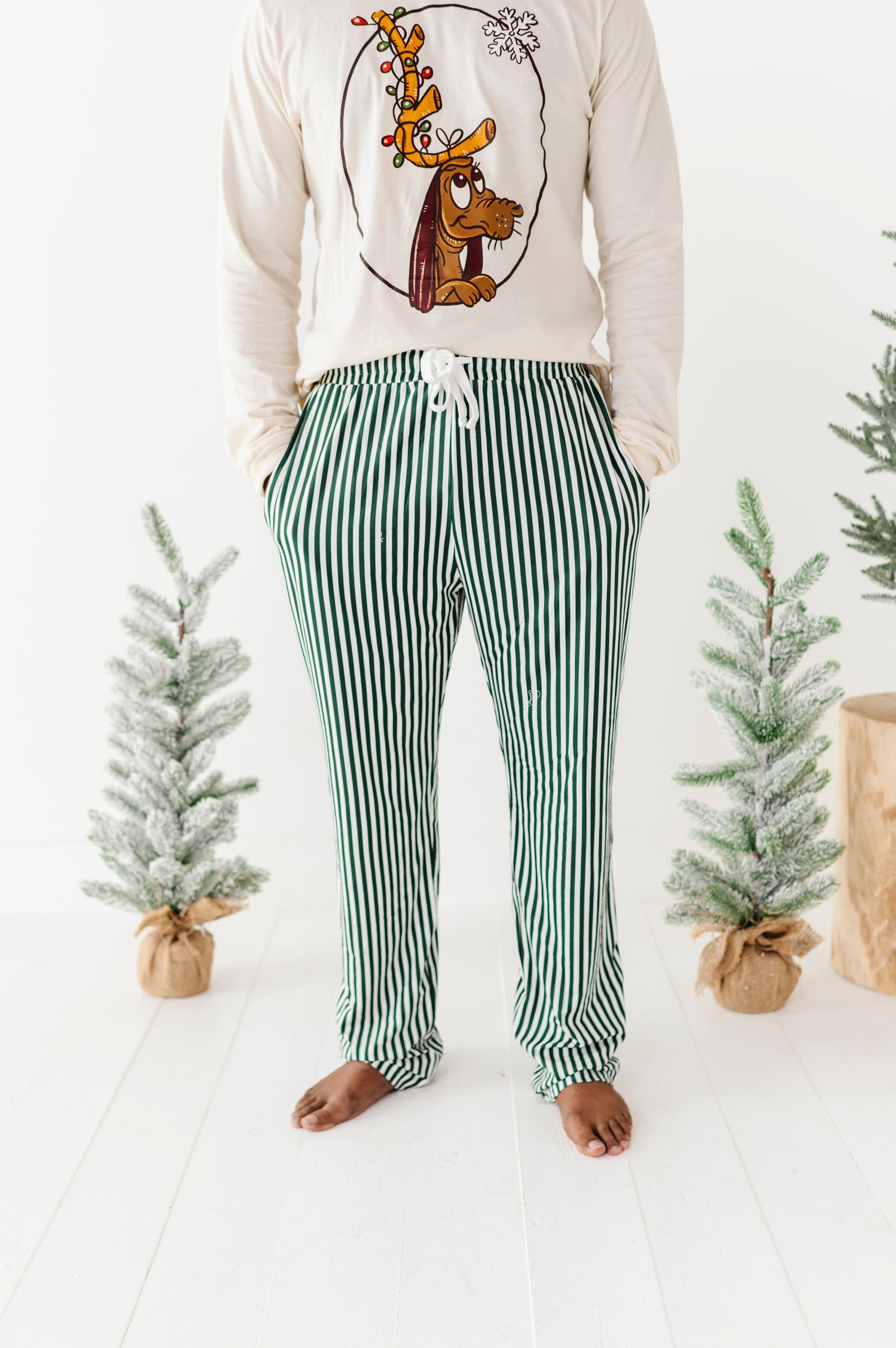 Green Stripes | MEN’S PJ Pants - By Baano