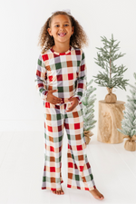 Holiday Plaid | GIRLS WIDE-LEG SET - By Baano