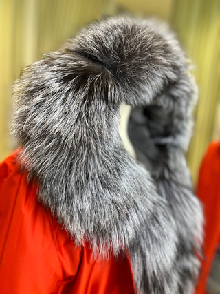 Genuine Silver Fox Fur Rabbit Fur Insulated Parka - By Baano