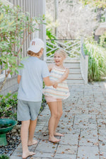 Girls Coastal Stripe Tank Top Set - By Baano