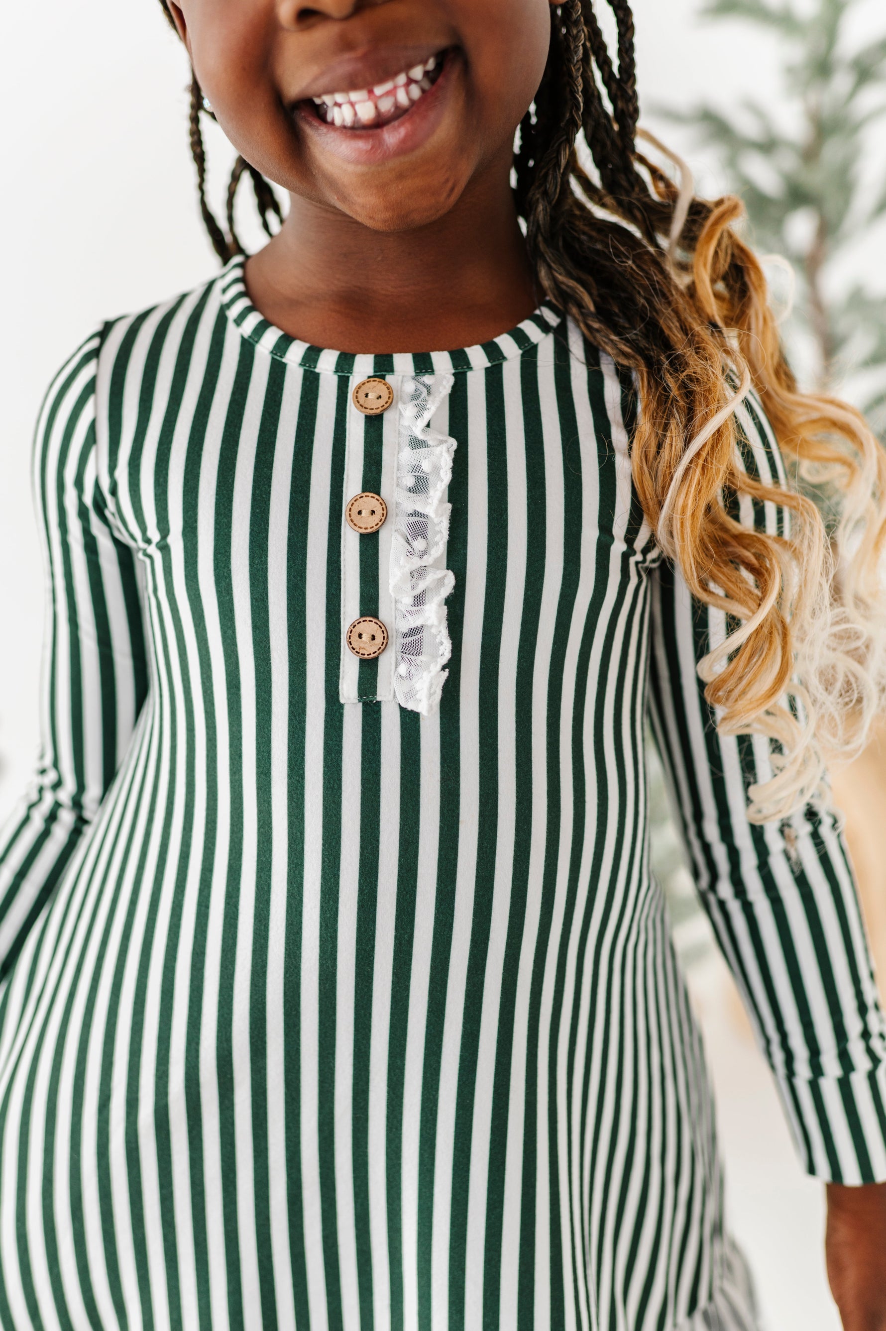 Green Stripes | NIGHTGOWN - By Baano