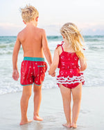 *PREORDER* Santa's Sleigh Bows High Waisted Bikini - By Baano