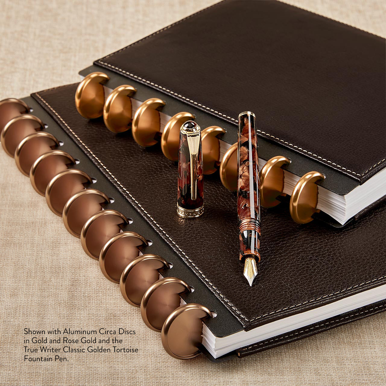 True Writer Classic Golden Dark Tortoise Fountain Pen