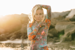 Women's "JOY" UPF 50+ Sun-protective full body swimsuit - Koi Pond