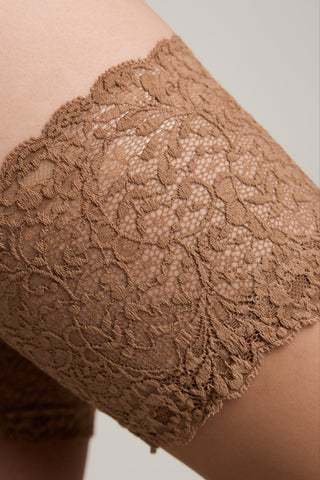 Fantasy Stockings Conte Amour - Openwork Elastic Band and Silk Effect - By Baano