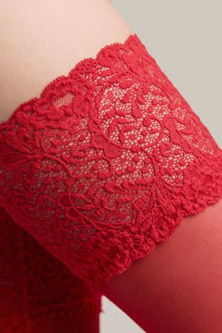 Fantasy Stockings Conte Amour - Openwork Elastic Band and Silk Effect - By Baano