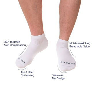 Ankle Compression Socks - White