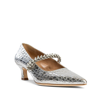 Antonella Embossed Leather Pump - By Baano