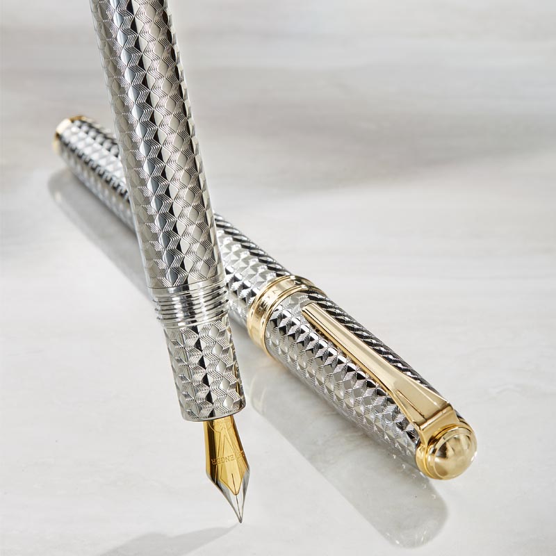 True Writer Two-Tone Herringbone Anniversary Fountain Pen