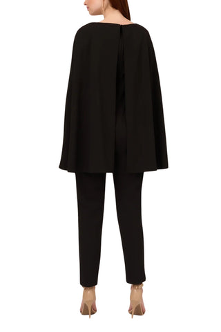 Adrianna Papell Crepe Jumpsuit Capelet - Glamourous Grace