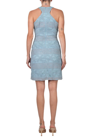 Adrianna Papell Crew Neck Racer Zipper Back Lace Dress - By Baano