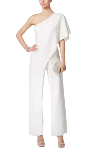 Adrianna Papell One - Shoulder Bodice Wide Leg Jumpsuit - Glamourous Grace