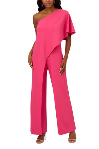 Adrianna Papell One - Shoulder Bodice Wide Leg Jumpsuit - Glamourous Grace