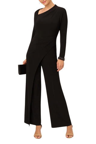 Adrianna Papell Jersey Asymmetric Neck Jumpsuit - Glamourous Grace