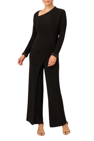 Adrianna Papell Jersey Asymmetric Neck Jumpsuit - Glamourous Grace