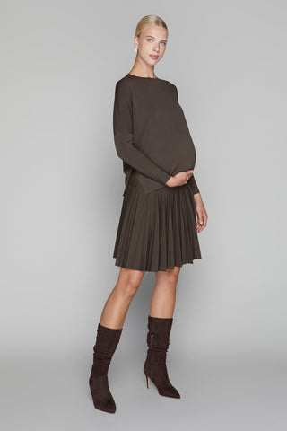 Maternity Infinity Skirt in Cocoa