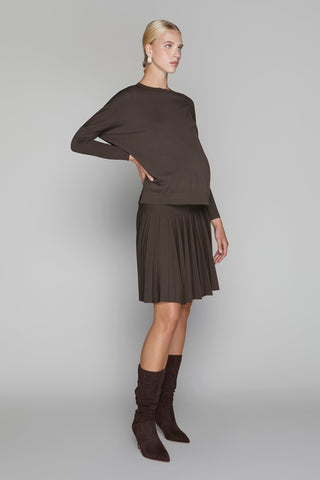 Maternity Infinity Skirt in Cocoa