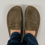 Women's Green Penny Loafers